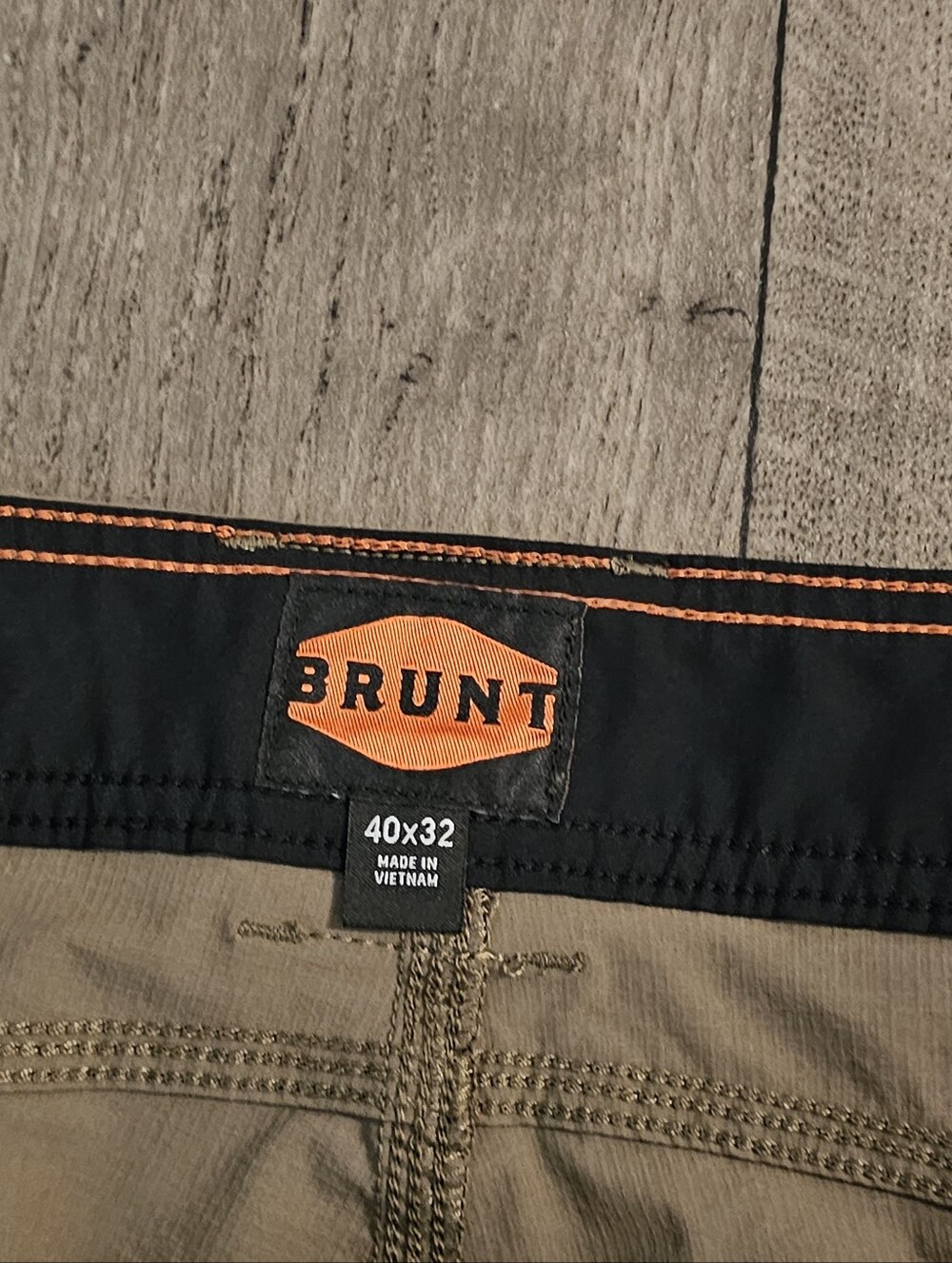 BRUNT Men's Cargo Pants in Olive/Taupe with Utility Pockets Size 40 X32 {Bx8} - Picture 4 of 9